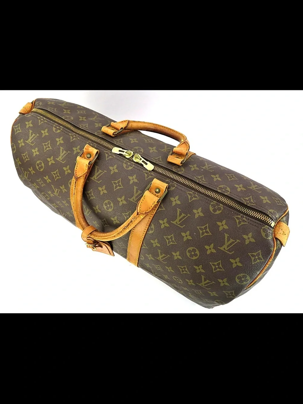 Louis Vuitton Brown Monogram Keepall Duffle Bag